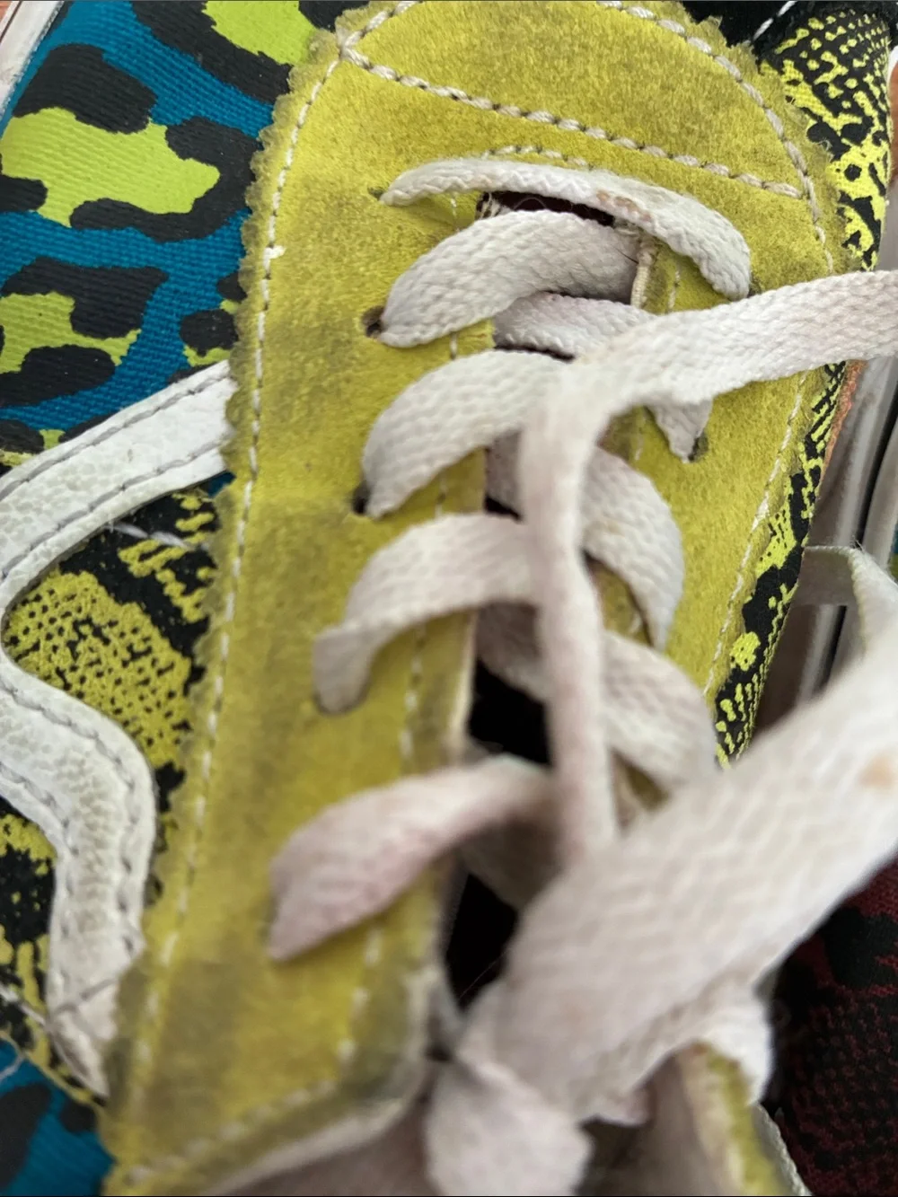 Vans Colorblock Leopard Patchwork Lace-Up Sneakers